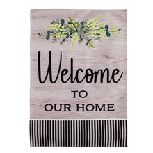  Welcome Burlap House Flag