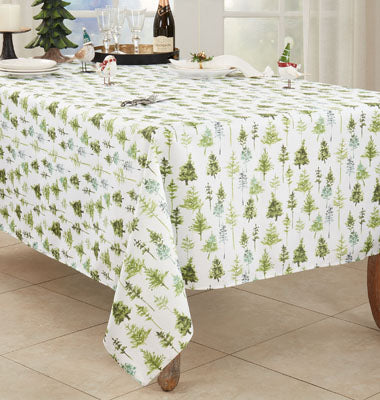 Forest Trees Design Tablecloth, Square & Rectangular Sizes