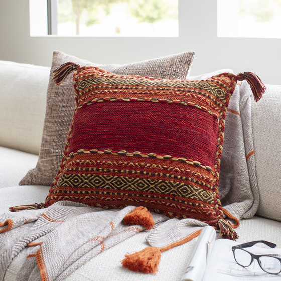 Trenza Red Pillow