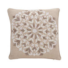  Beaded & Embroidered Pillow, 18"