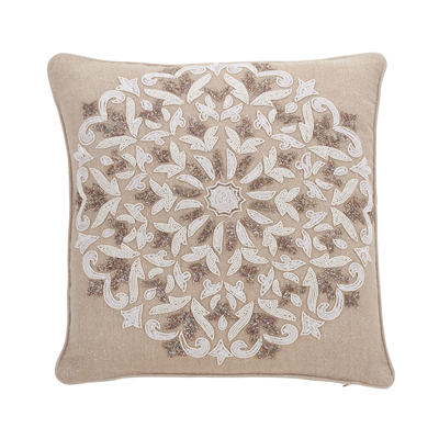 Beaded & Embroidered Pillow, 18"