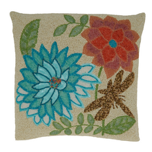  Beaded Flower Pillow, 16"