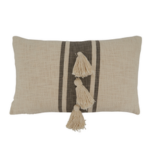  Striped Tassel Rectangular Pillow, 16"