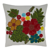 Beaded Flower Pillow, 16"