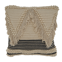  Woven Fringe Pillow, 18"