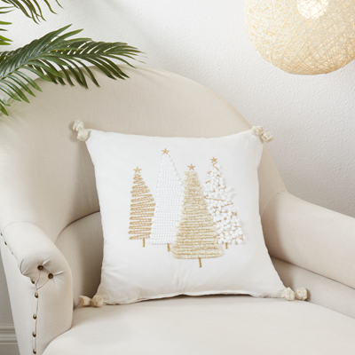 Christmas Trees Pillow, 18"