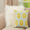 Embroidered Lime Pillow, 18"