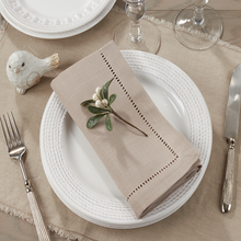  Set 4, 18" Square Taupe Polyester Napkin