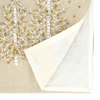 White & Gold Christmas Tree Table Runner, 72" Width