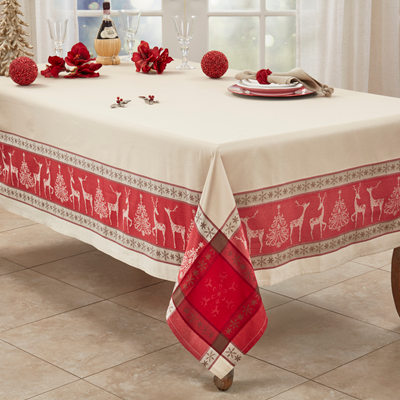 Jacquard Christmas Tablecloth, 4 Sizes