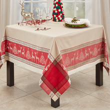  Jacquard Christmas Tablecloth, 4 Sizes