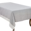 Gray Banded Tablecloth, Square & Rectangular Sizes