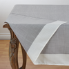 Gray Banded Tablecloth, Square & Rectangular Sizes
