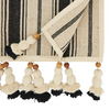 Stripe Runner With Wooden Beaded Tassels, 72"