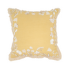 Embroidered Yellow Pillow, 18"