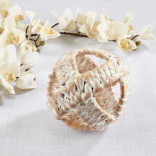  Handmade White Rattan Orb, 5"