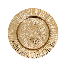  Gold Ribbed Border Charger, Set 4