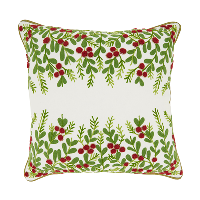Red Berry Christmas Pillow, 20"