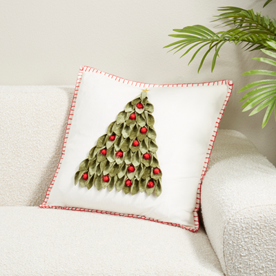Christmas Tree Pillow, 20"
