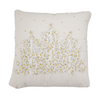 White & Gold Christmas Tree Pillow
