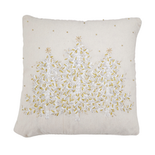  White & Gold Christmas Tree Pillow