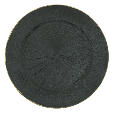 Black Starburst Charger, Set 4