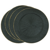 Black Starburst Charger, Set 4