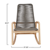 Teak Wood and Rope Rocking Chair, Indoor/Outdoor