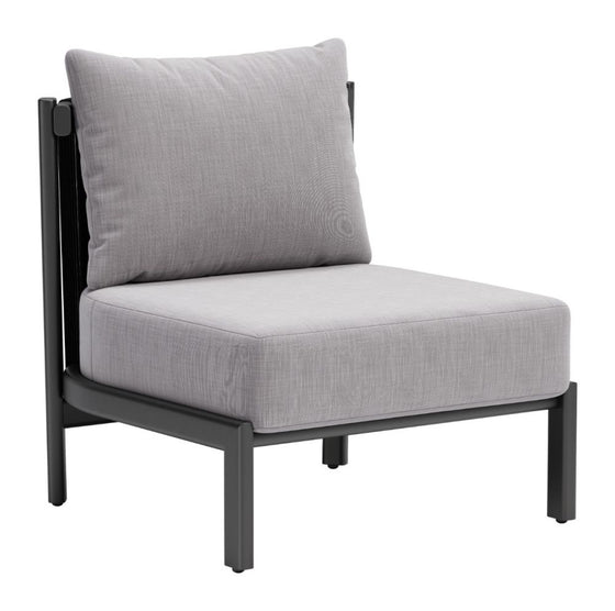 Outdoor Modern Charcoal Gray Chair