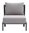 Outdoor Modern Charcoal Gray Chair