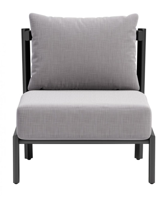 Outdoor Modern Charcoal Gray Chair