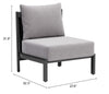 Outdoor Modern Charcoal Gray Chair