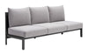 Outdoor Modern Charcoal Gray Sofa