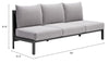 Outdoor Modern Charcoal Gray Sofa