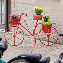  Red Metal Bicycle Planter, (Full Size)