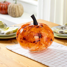  Pumpkin Marble Glass Table Décor, 9.75"