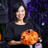 Pumpkin Marble Glass Table Décor, 9.75"