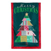 Quilted Christmas Tree Applique Large Flag