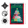 Quilted Christmas Tree Applique Large Flag
