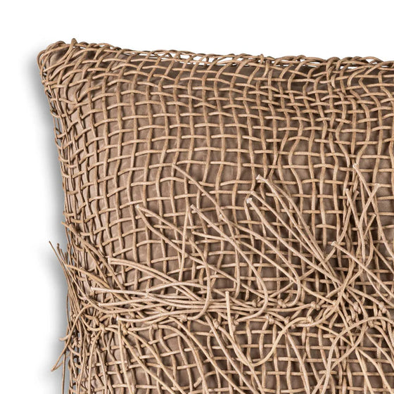 Beige Tassle Pillow