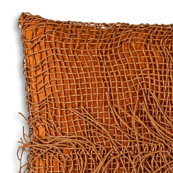 Rust Tassle Pillow