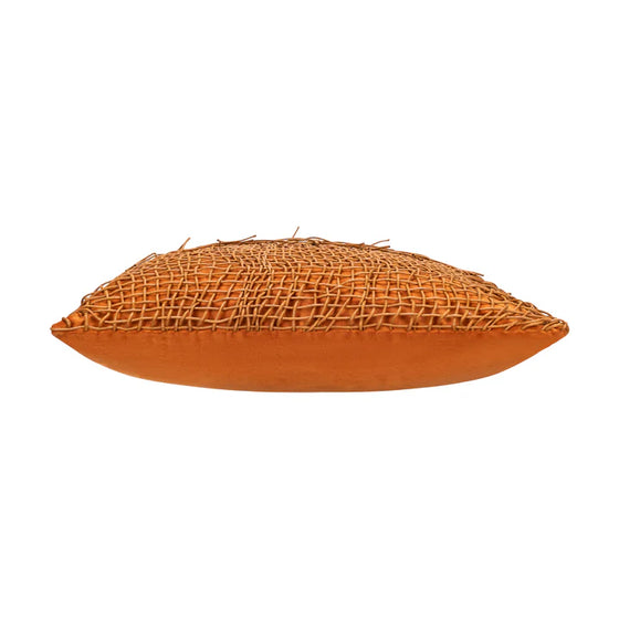 Rust Tassle Pillow