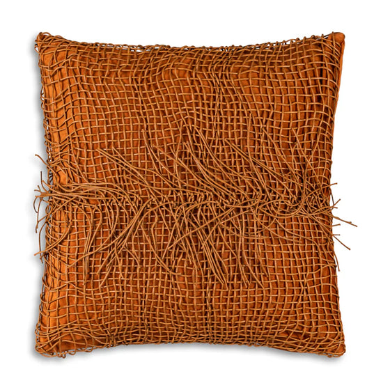 Rust Tassle Pillow