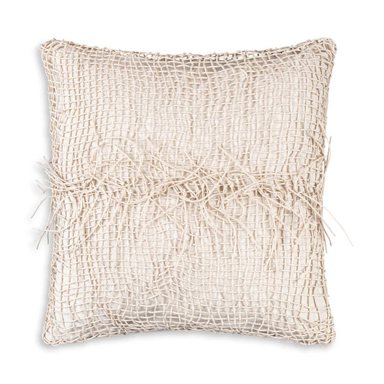 White Tassle Pillow