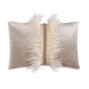 Ava Beige Velvet Lumbar Pillow