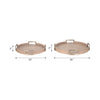 Round Wood & Gold Mate Tray