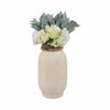 Pottery & Wood Vase, 16" Tall