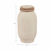 Pottery & Wood Vase, 16" Tall
