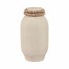 Pottery & Wood Vase, 16" Tall