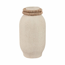  Pottery & Wood Vase, 16" Tall